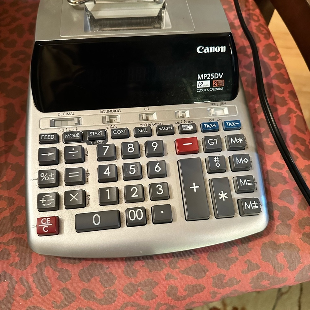 Canon MP25DV Printing Calculator 12-Digit Desktop Office Machine